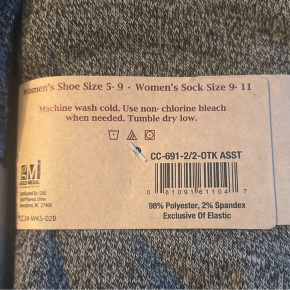 Clear Creek Woman’s Knee High Socks 4 Pairs Shoe Size 5 to 9 - Picture 3 of 4